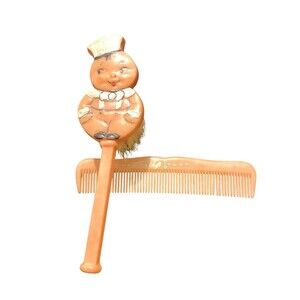 VINTAGE BABY BRUSH ‎ & COMB SET!  5 INCH